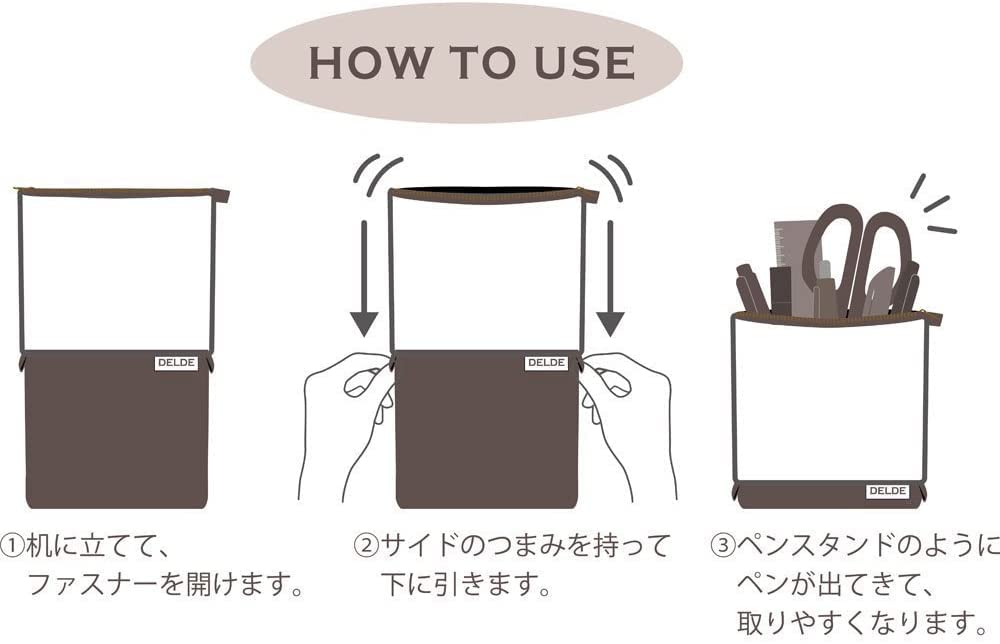 Sunstar Stationery Pencil Natural S1409565 Case, Delde, Red,