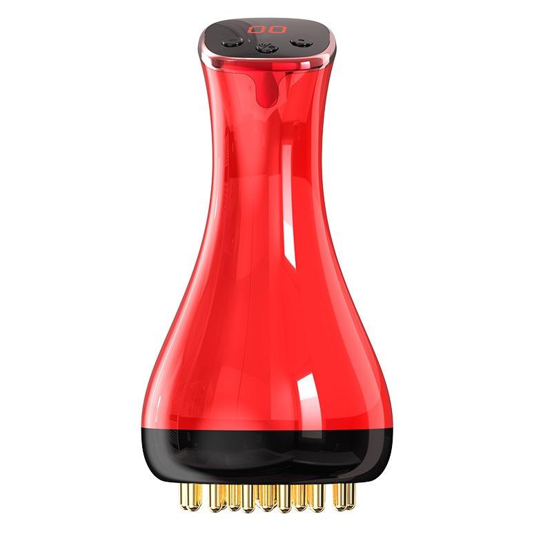 Rechargeable EMS body massager with red light vibration and heating for removing cellulite and relaxing muscles.