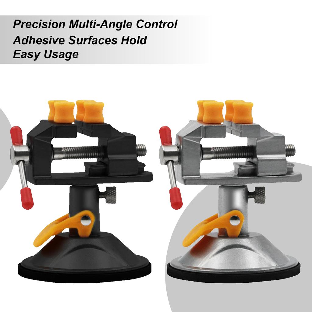 Bohrmaschinenschraubstock 360 Grad Drehung Einstellbarer Werkbank-Schraubstock 360 Grad Drehbarer Tischklemme Einstellbare Aluminiumlegierung Schnitzen