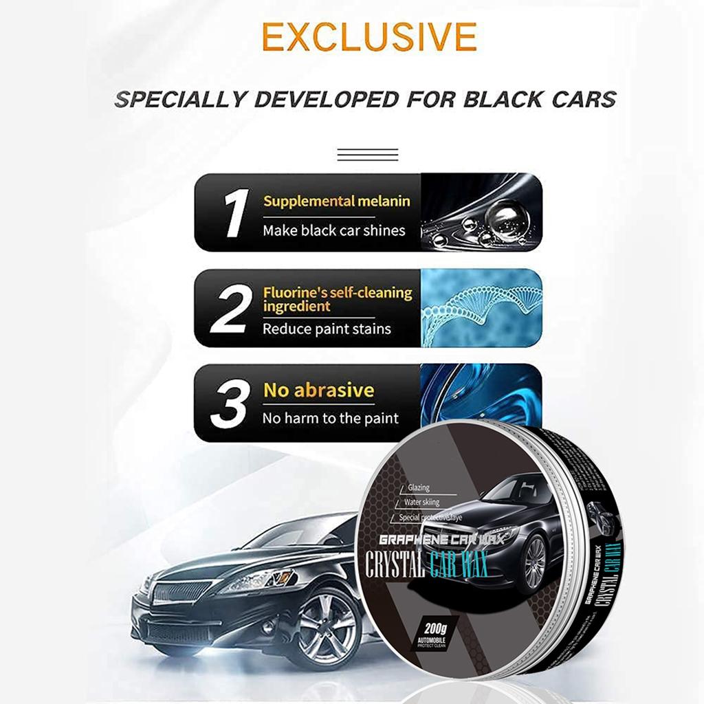 Car Wax Polish 3-in-1 Ceramic Coating Polish Wax Long Lasting Protection Easy To Apply Removes Scratches Oxidation Vehicle Paint Care Protection Wax