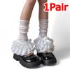 1Pair Adorn Versatile Lace Sock Cover Soft Bow Tie Comfortable Lolita Calf Leg Cover Stacked Socks Skin-friendly 46cm