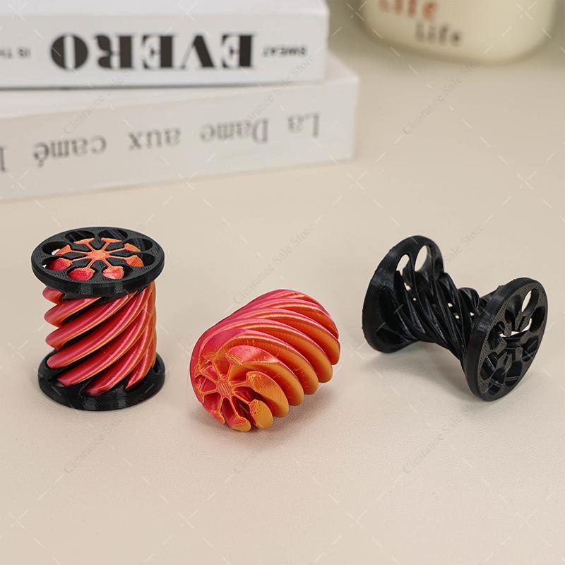 3D Printed Spiral Cone Impossible Pyramid Passthrough Fidget Toys Kids Sculpture Pass Through Vortex Thread Decompression Dolls