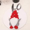 3D Christmas No Face Doll Knife & Fork Holder Set - Festive Table Decoration Props
