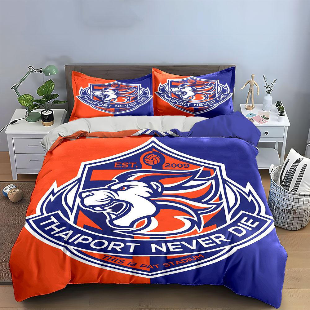 "Orange Blue Thaiport Tiger Set" Bedding Duvet Cover Set Duvet Cover Pillowcases (1 * Duvet Cover 2 * Pillowcases, without duvet insert)