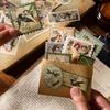 50 Pcs/pack Vintage Bronzing Stamp Style Stickers Decorative DIY Scrapbooking Diary Album Collage Material Junk Journal Supplies