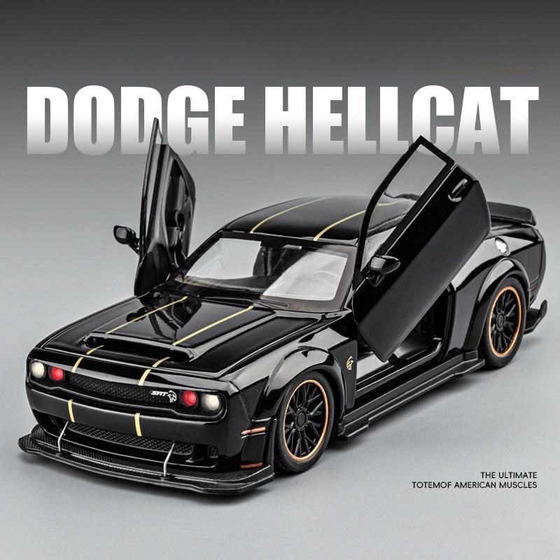 Simulation 1/32 Dodge Challenger Hellcat SRT Alloy Car Model Collection Miniature Voiture Metal Toy Vehicle Boyfriend Gift