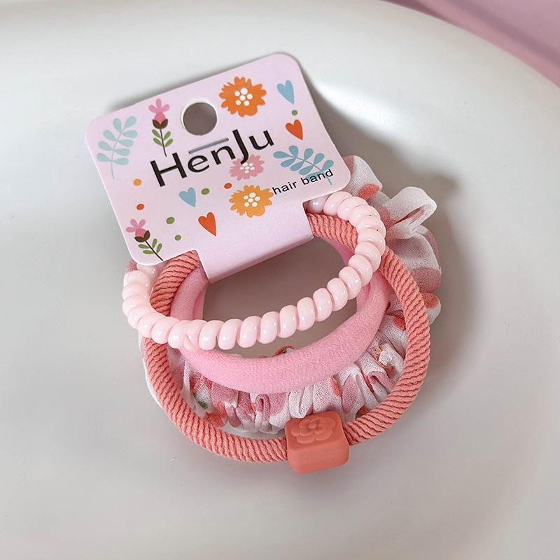 

Цвет дофамина, веревка на голову, сетка, красный темперамент, хвост, веревка для волос, женская простая милая повязка для волос розовый