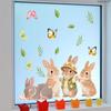 Static Cling Window Stickers Cartoon Animals Butterflies Flowers Removable No Glue Glass Door Shop Window Home Decor