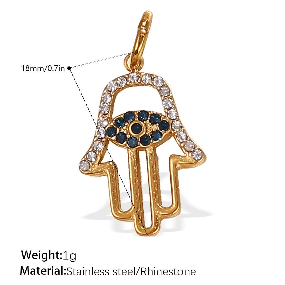 European and American DIY Pendant Necklace Pendant Accessories, 18K Gold Plated Palm Eye Pendant Pendant Accessories 2026