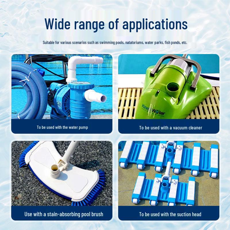 1.5" Skimmer Drain Pump Hose: Self-Floating, Soft Pool Vacuum & Cleaning Connector.