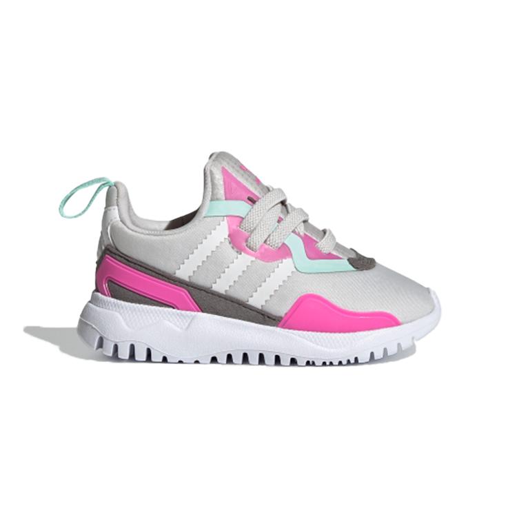 Adidas Originals Flex Collection Abrasion Resistant Breathable Low top Toddler Shoes White Gray Pink Infant And Toddler FX5329