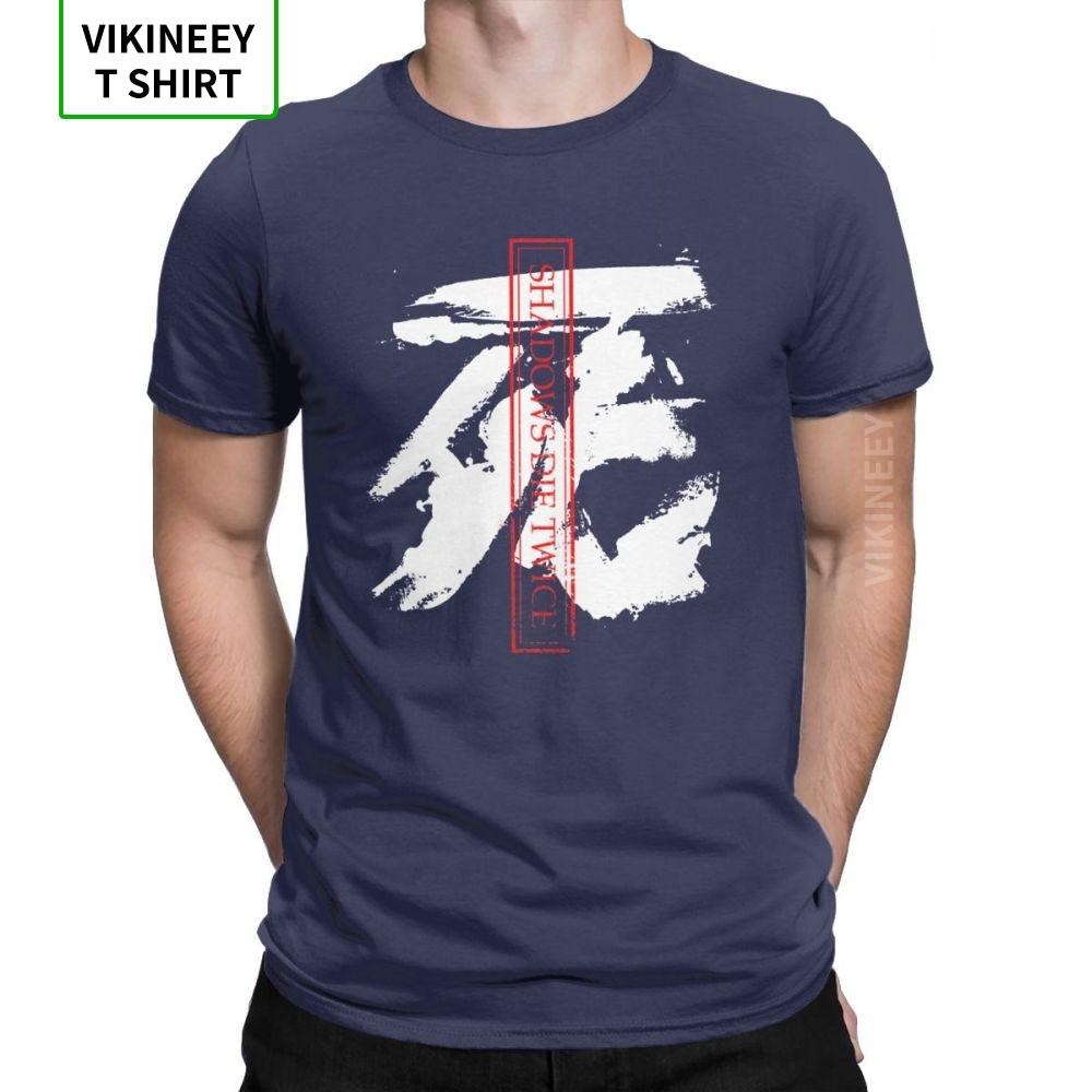 Vintage Sekiro Shadows Die Twice Tshirts For Unisex Cotton T Shirt Wolf Souls Samurai Game Japanese Customize Tees Gift Idea