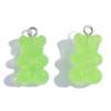 Colorful Transparent Bear Resin Pendant for DIY Jewelry and Keychains