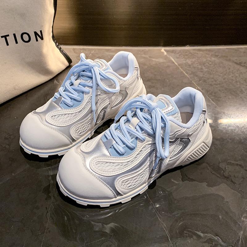 Academy style moral training shoes women's summer 2025 new comfortable and versatile flat-bottomed casual Forrest Gump shoes mesh sports shoes