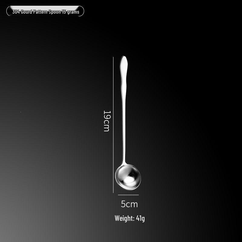 304 Stainless Steel Long Handle Stirring Spoon - Ideal for Ice, Coffee, Milk Tea, Honey, and Seasoning.