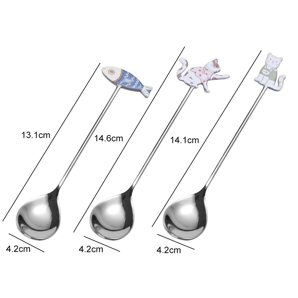 Polerowana łyżka do mieszania Kolorowa łyżeczka do deseru Urocza łyżeczka do herbaty Lody