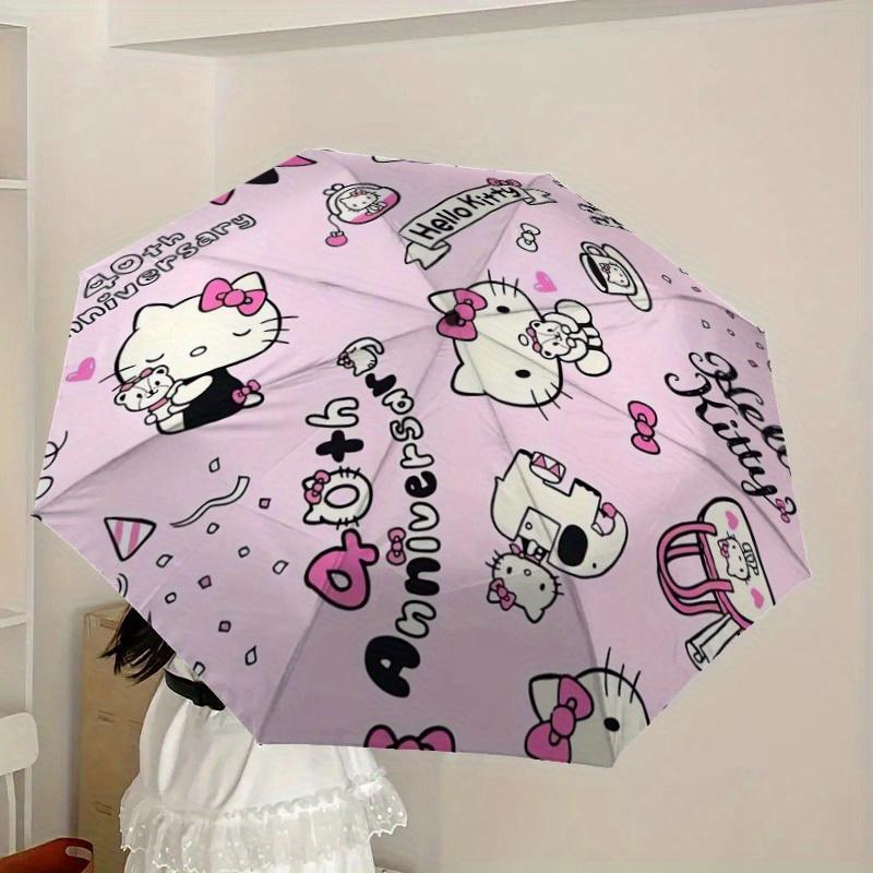 1pc Hello Kitty 40th Anniversary Umbrella with Plastic Handle,Suitable for All Seasons Home Travel Outdoor UmbrellaSanlio519