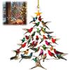 1/5Pcs Colorful Stacking Bird Tree Decorations 2D Christmas Tree Ornaments  Home Decor