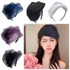 Mesh Mesh Hair Hoop French Style Hat Shape Hairband Sweet Yarn Half Hat Headband  Girl