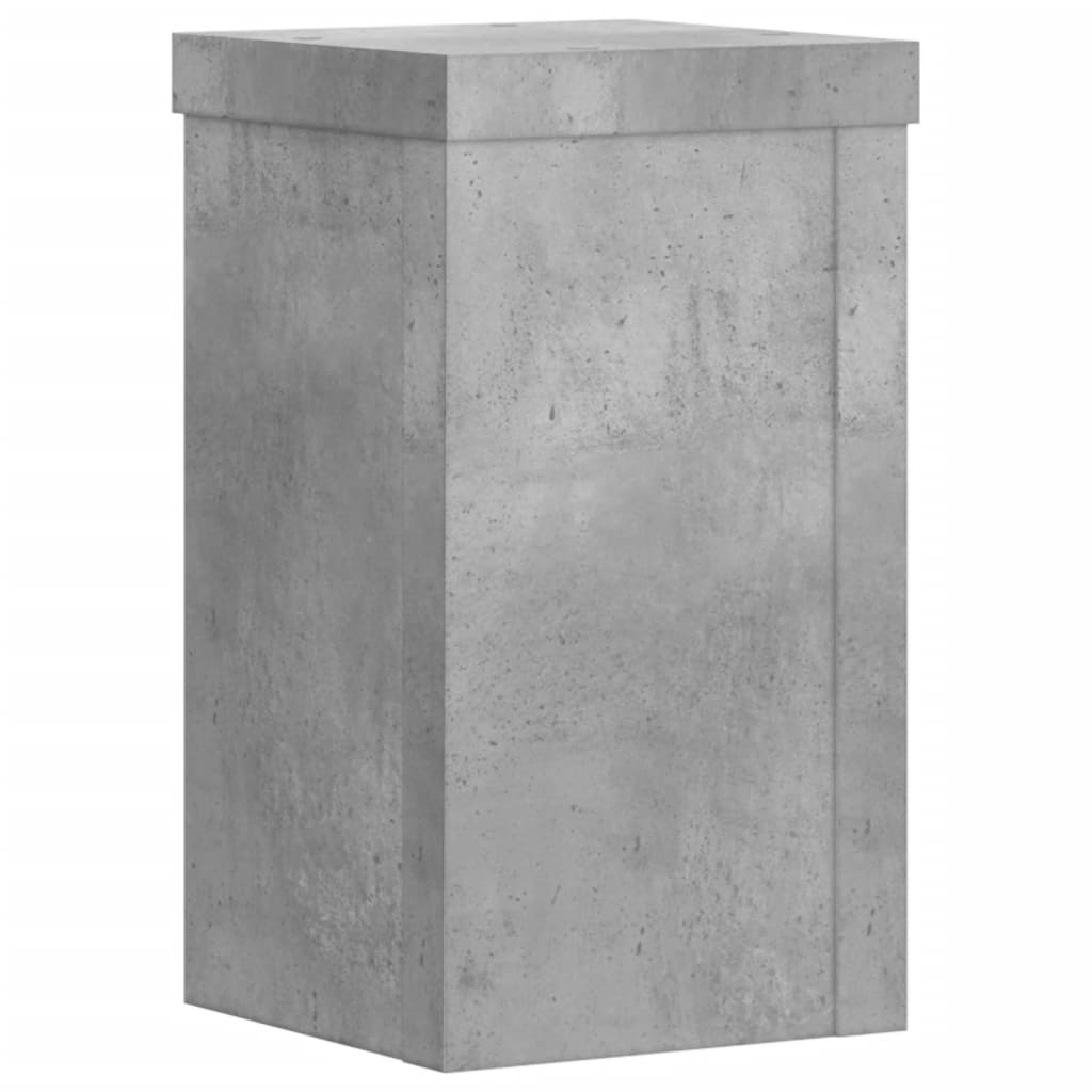 Vidaxl Podstawki Pod Doniczki, 2 Szt., Szarość Betonu, 10X10X18 Cm