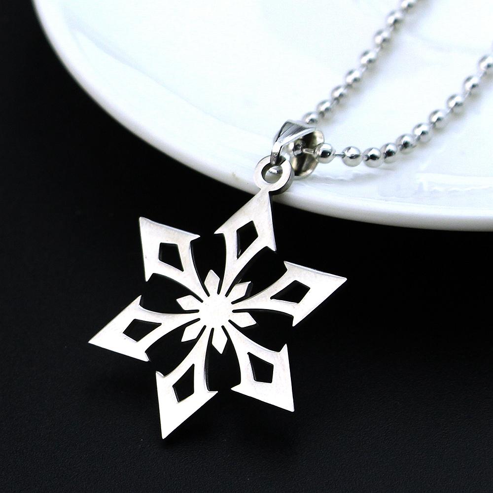 Genshin Impact Pendant Necklace Teen Cute Anime Cartoon Ghost Stainless Steel Necklace for Men Women Jewelry Accessories Gift