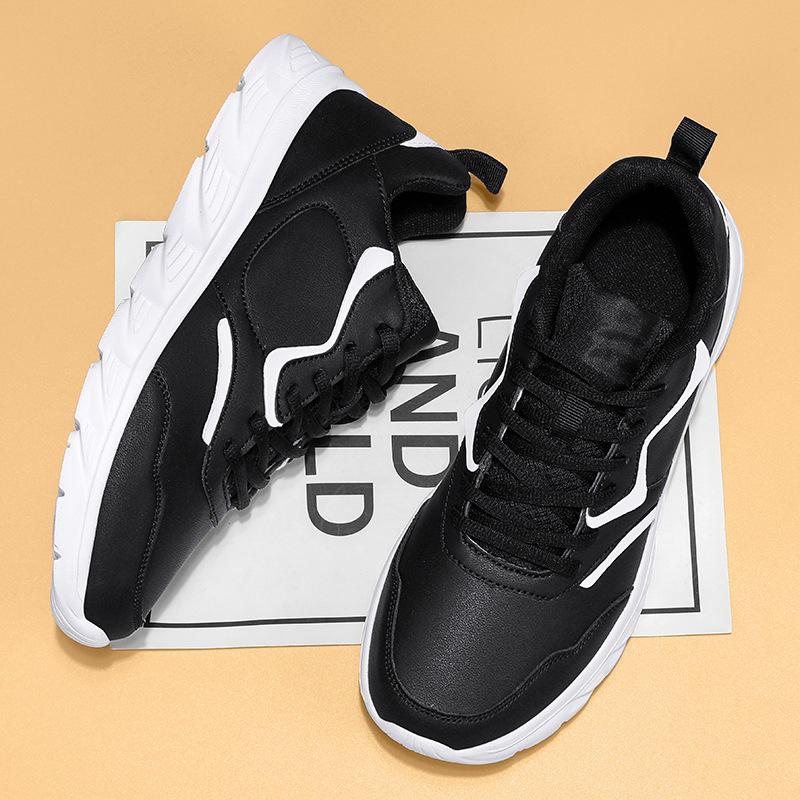 Mode Wasserdichte Leder Herrenschuhe Leichte Freizeitsneaker Mode Rutschfeste Walking Schuhe Schnürschuhe Laufschuhe Zapatos Hombre