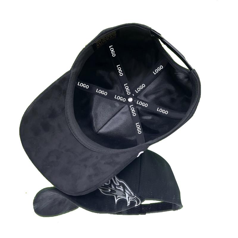 Factory Embroidery Private Brand logo Patch Cool Men Custom Label a Frame 5 Panel Snapback Personalized Suede Hats