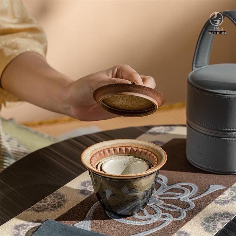Wan Qian Tang Dunhuang Collaboration Portable Ceramic Travel Tea Set