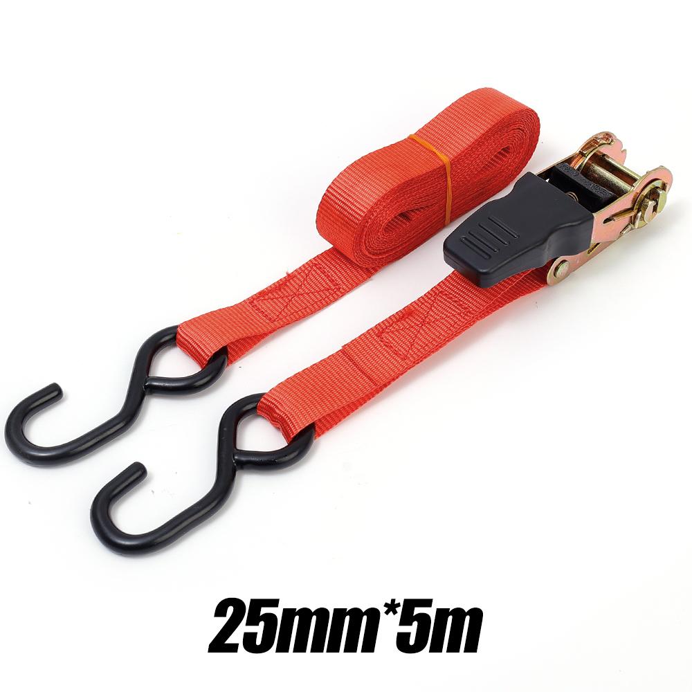 5m Cargo Strap Ratchet Tensioner Lorry Fixed Tightener Portable Car Motorbike Transport Luggage Items Tightening Fixed Straps