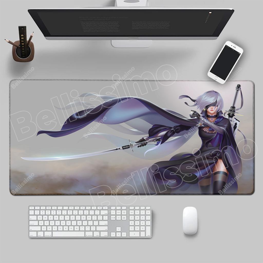 Horká herní dívka NieR Automata YoRHa No. 2 Typ B Podložka pod myš Klávesnice Koberec Gumová Stolní Podložka Herní XXL PC Příslušenství Podložka pod myš