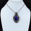 Faceted Blue Sapphire Pendant Copper Wire Wrapped Gemstone Jewelry Handmade Pendant Copper Wire Wrap Pendant Gift For Women Designer Jewelry