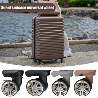 1 Pair Universal Replacement Wheels Low Noise Double-Row Large Size Trolley Case Luggage Wheel Repair Travel Suitcase Parts Accessories Wheel