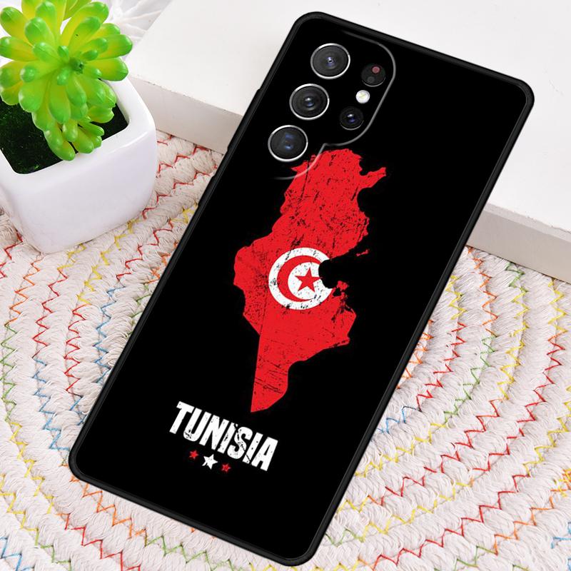 Tunisia Flag Map soft TPU Phone Case For Samsung Galaxy note 10 pro S26 S25 S24 S23 S22 Ultra Plus S21 FE S20 Shockproof Cover