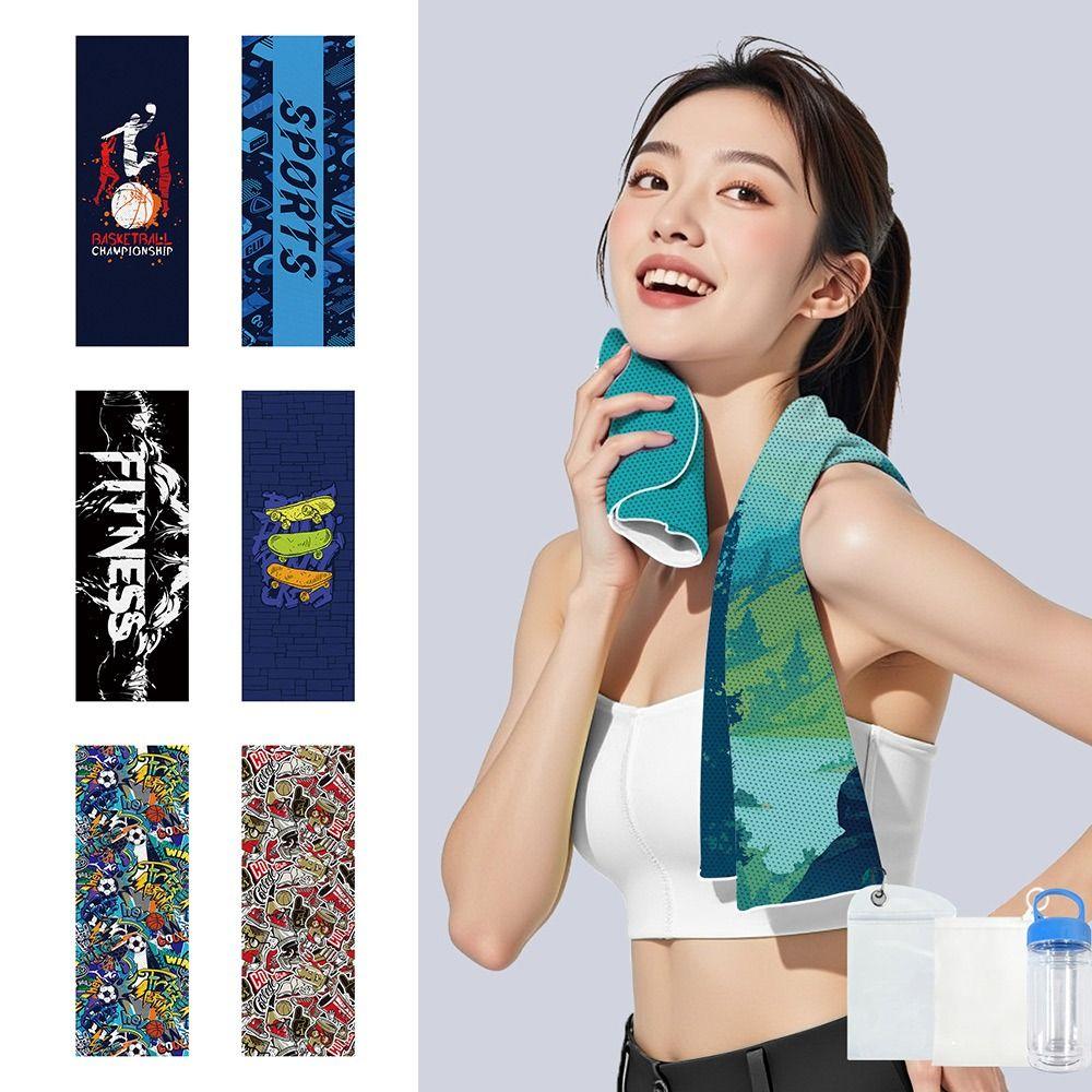 Super Absorbent Neck Face Cooling Towels with Embriodery Running Badminton Ice Cold Towel Summer