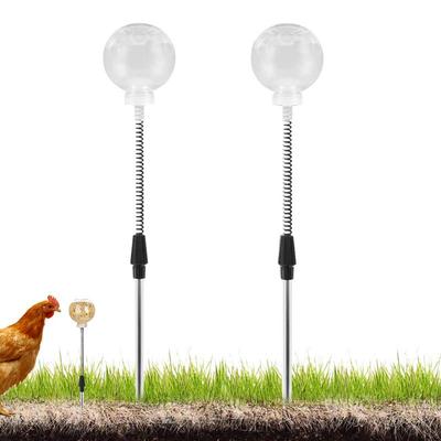 2pcs Chicken Swing Feeder Chicken Coop Pecking Toy Funny Hens Feeding Supplies Poultry Treat Dispenser for Boredom Busting