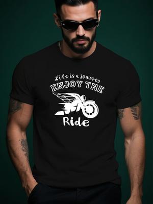 Motorcycle Graphic Tshirt - "Enjoy the Ride" Design
