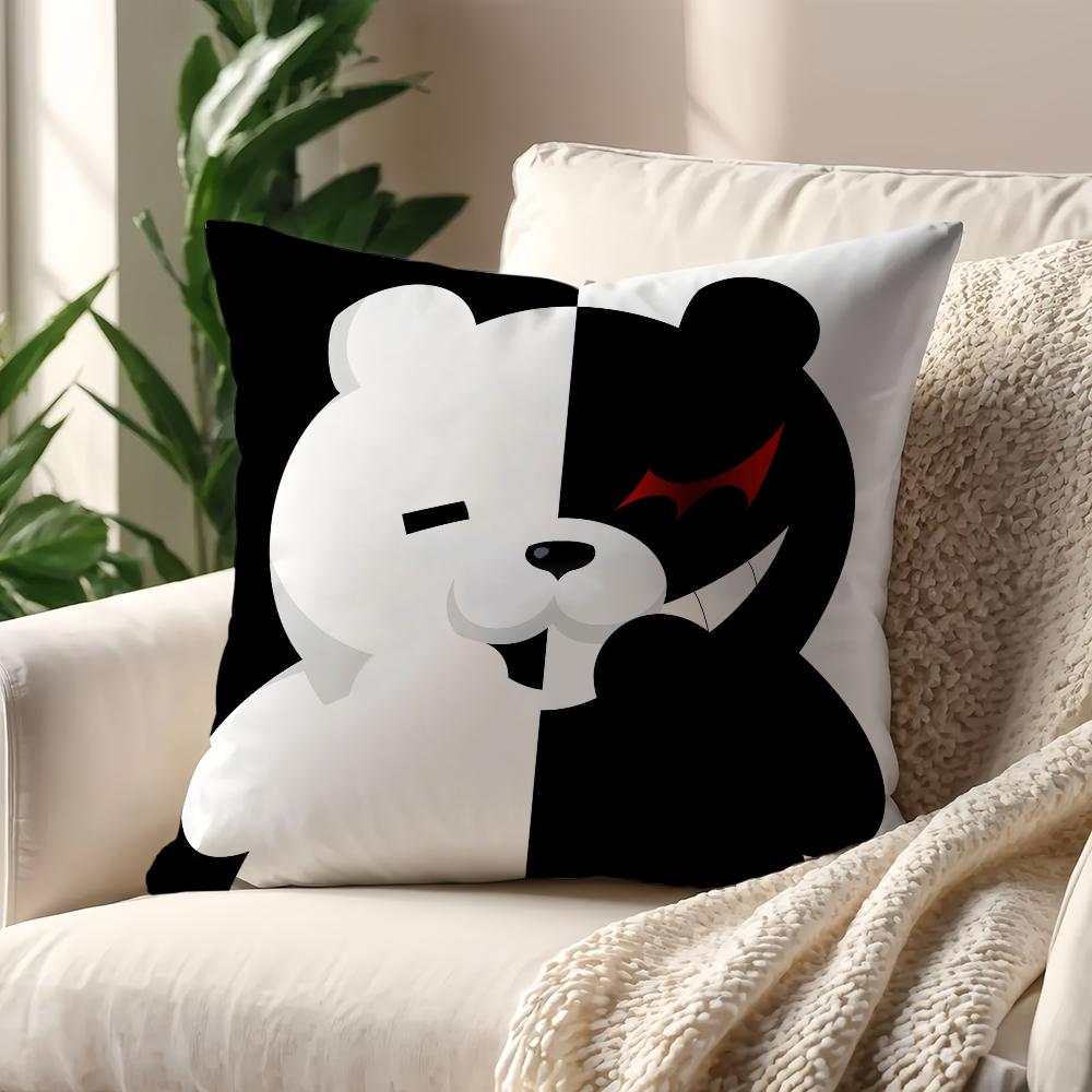 Game D-danganronpa Cool bear cushion cover Pillow Case Pillowcase Soft Skin Friendly & Comfortable with a Hidden Zipper