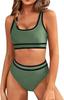 New sports split swimsuit women's sexy solid color bikini swimsuit