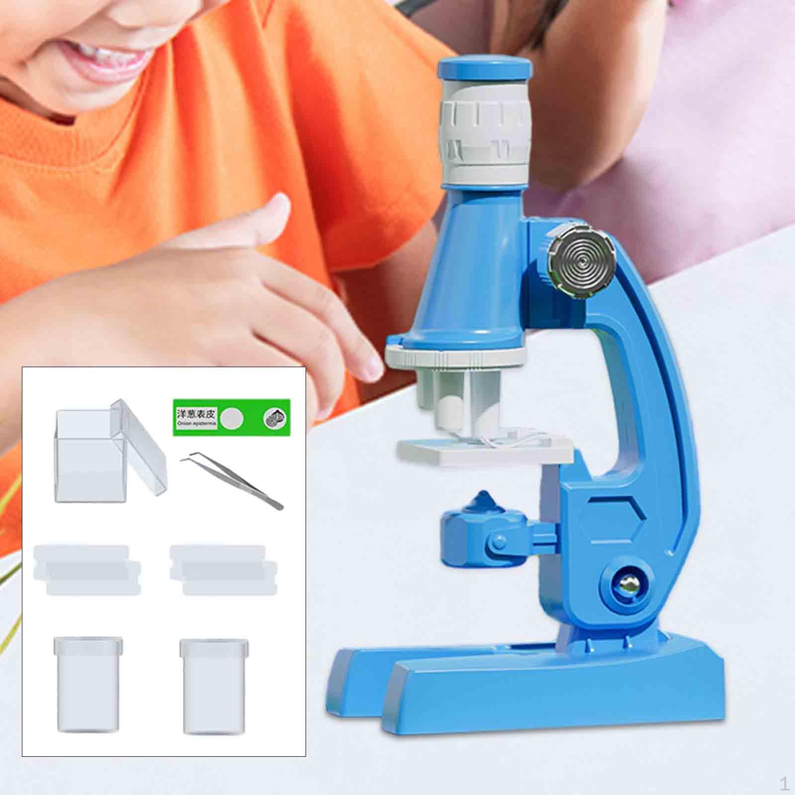 

Компактний дитячий мікроскоп зі 120-кратною оптичною лупою для навчання рожевий