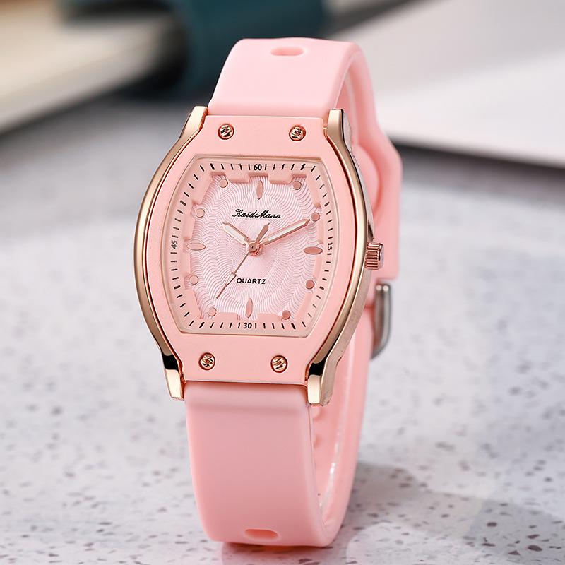 Stylish Silicone Wine Barrel Quartz Women's Watch - High Appearance, Foreign Trade Hot Seller