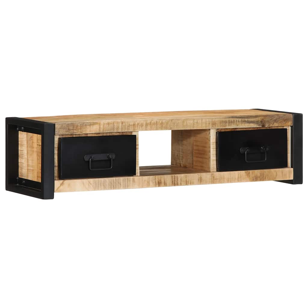 TV Cabinet 100x30x25 cm Rough Solid Mango Wood
