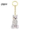 Pet Loss Sympathy Gift Hair Memorial Keychain, Dog Keepsake Holder, Transparent Jewelry Bottle Pendant, Portable Commemorative Charm for Keys