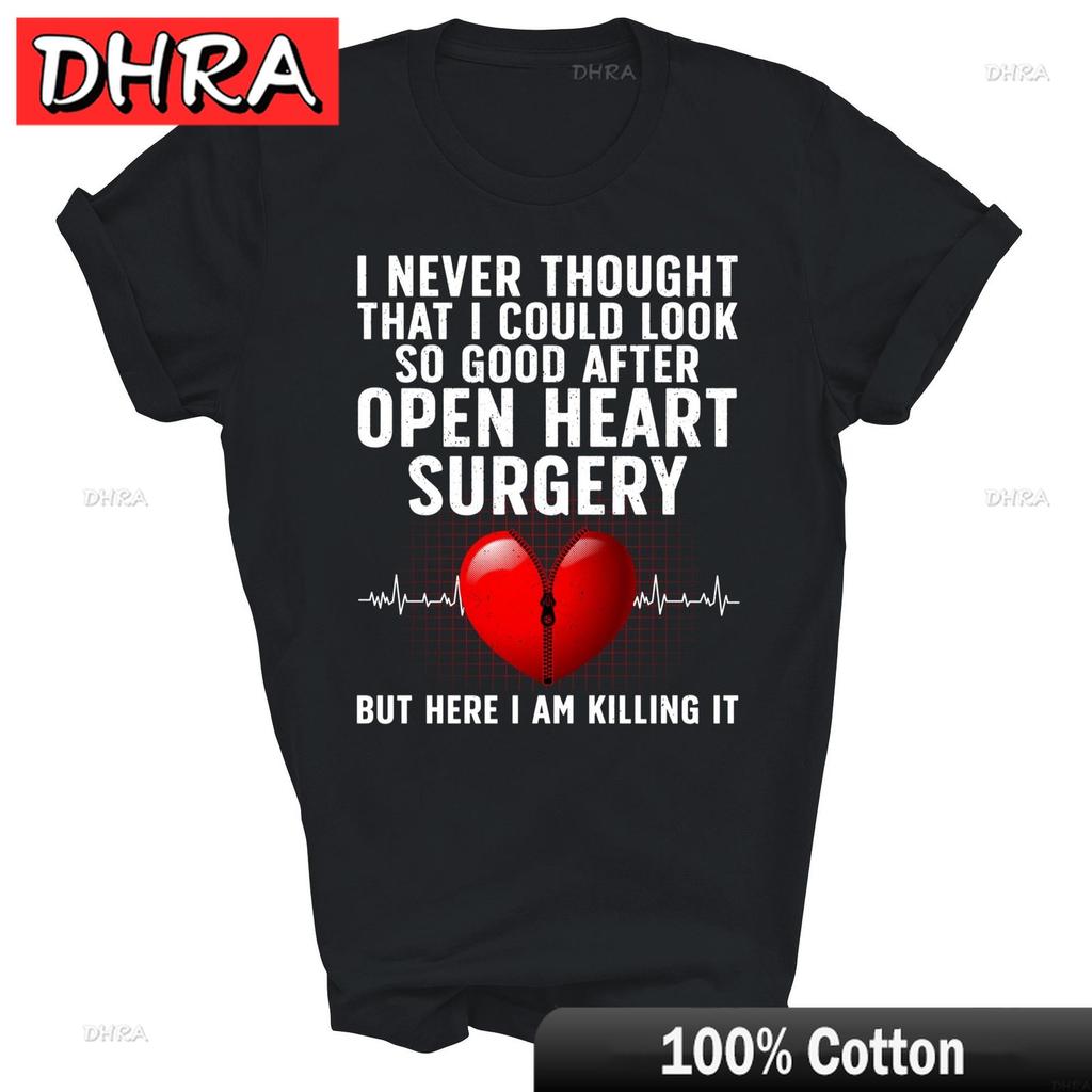 Open Heart Surgery Patient Operation Unisex Shirt Gift with Retro Aesthetic T Shirt Femme for Travel Punk Tee Stylish Comfy Soft