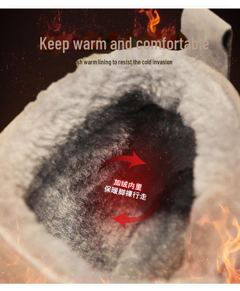 Men's Mid-Cut Winter Snow Boots: Outdoor Warm, Non-Slip, Thickened, Plus Velvet