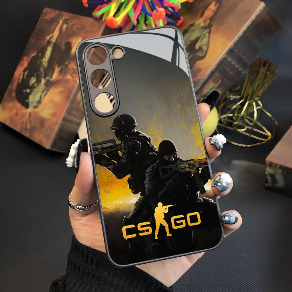 Spiel C-Counter-Strike CS2 Handyhülle Für Samsung Galaxy S26 S25 S24 S23 S22 S20 S21 Ultra Plus Fe Farbige Silberne Hülle