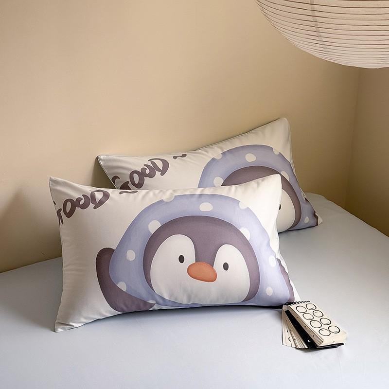 Cartoon Cotton Bedding Set 100S Count Satin Weave Kids Girls Bed Sheets Duvet Cover