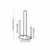 Nordic Minimalist Black Wrought Iron Paper Towel & Cling Film Holder for Kitchen and Dining Table