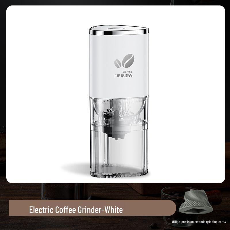 Electric Coffee Bean Grinder - Portable Hand-Crank Coffee Maker, Small Automatic & Household Use