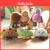 Adorable Cute Sandwich Plush Toy Keychain Hamburger Eggplant Doll Accessory