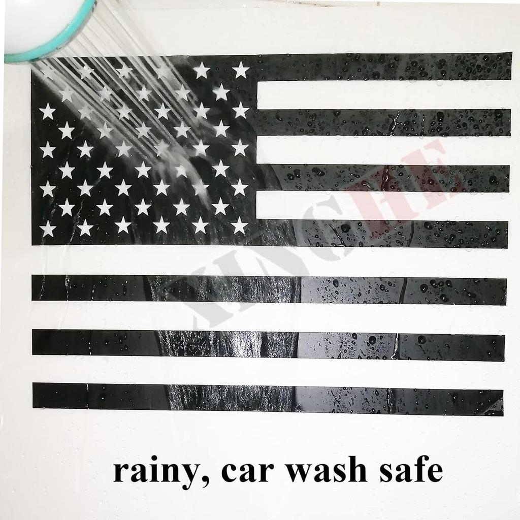 For Chevrolet Colorado GMC Canyon 2015-2025 Rear Middle Window American Flag Decal Back Center Sliding Window Glass USA Flag Vinyl Sticker Exterior